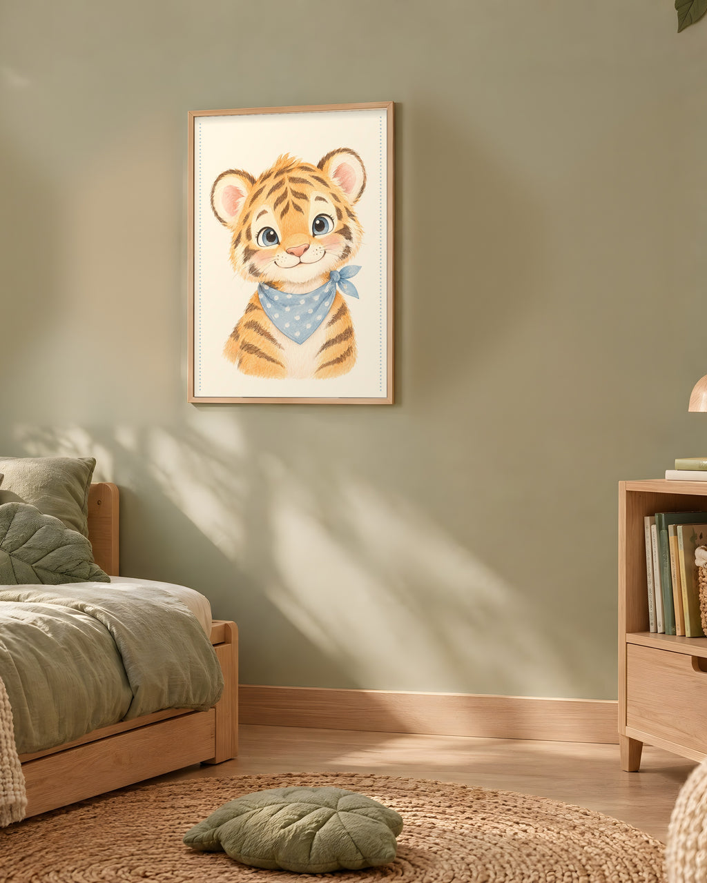Poster Tigre à Imprimer - Animal de la Jungle - Décoration Chambre Enfant Aquarelle - Téléchargement Numérique
