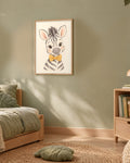 Poster Zèbre à Imprimer - Petit Explorateur - Décoration Chambre Enfant Aquarelle - Téléchargement Numérique