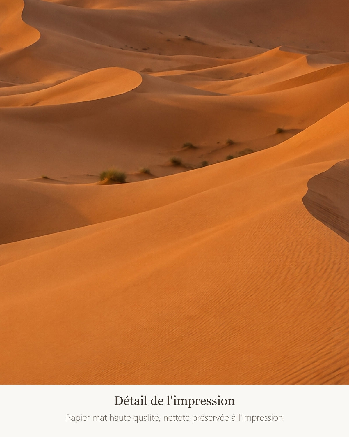 Poster Erg Chebbi Maroc Sans Cadre - Affiche Nature - Papier Mat - Décoration Murale