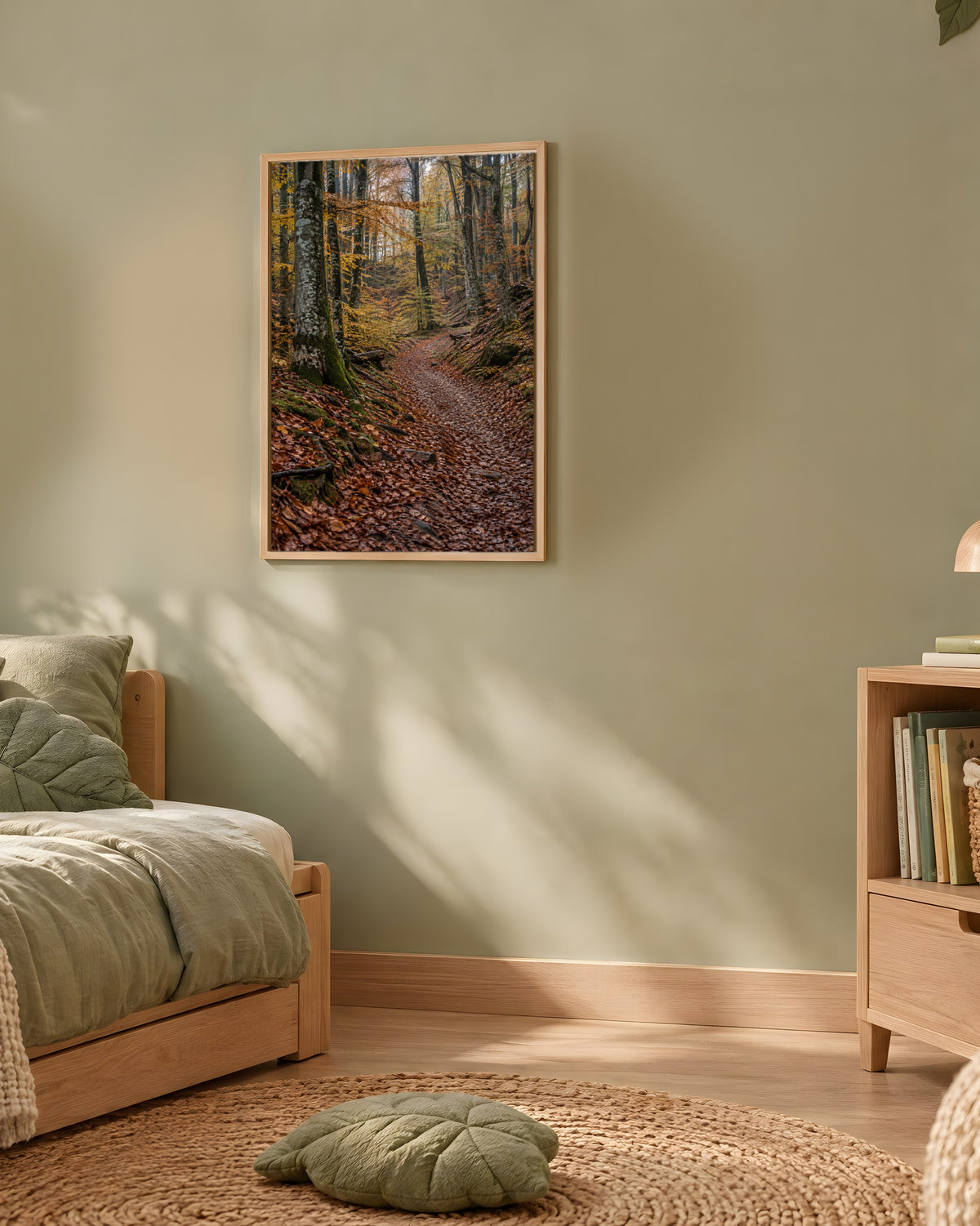 Poster Forêt de Hêtres en Automne Sans Cadre - Affiche Nature - Papier Mat - Décoration Murale