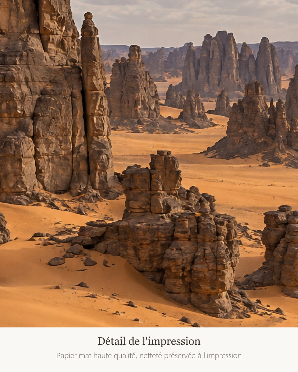 Poster Tassili n'Ajjer Algérie Sans Cadre - Affiche Nature - Papier Mat - Décoration Murale
