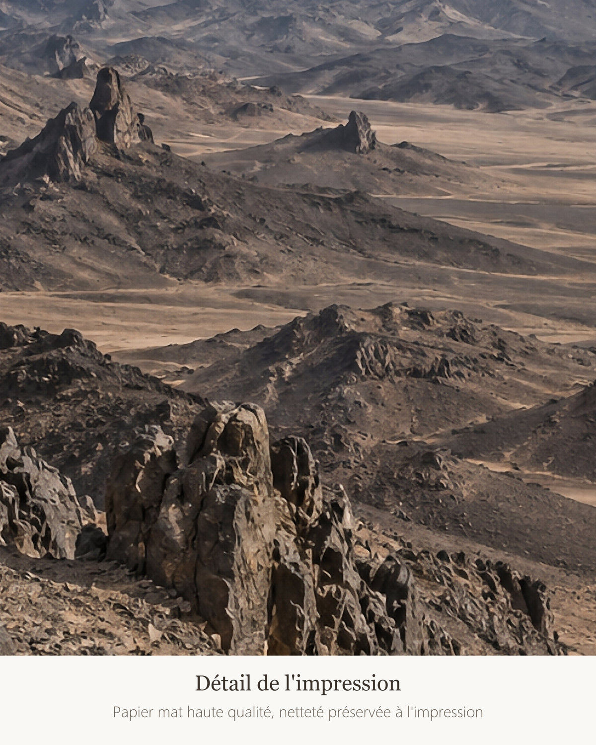Poster Massif du Hoggar Algérie Sans Cadre - Affiche Nature - Papier Mat - Décoration Murale