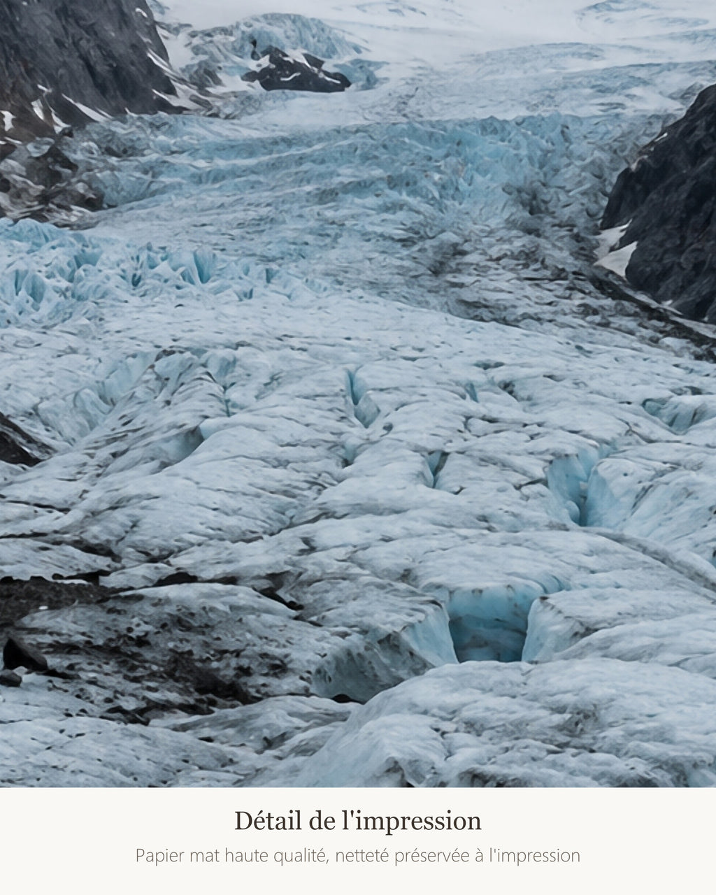 Poster Glacier Sans Cadre - Affiche Nature - Papier Mat - Décoration Murale