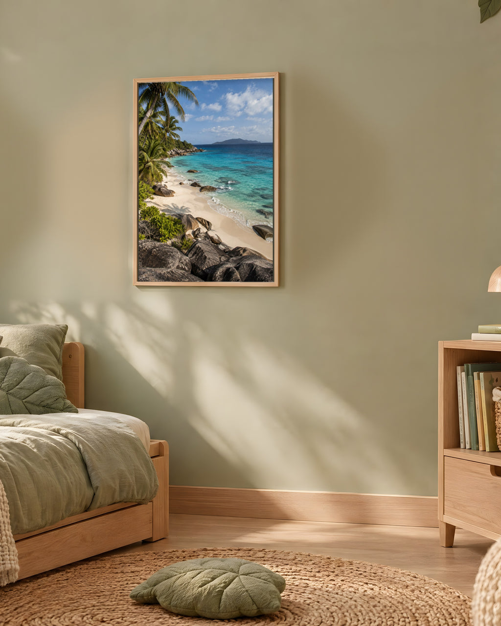 Poster Plage tropicale Sans Cadre - Affiche Nature - Papier Mat - Décoration Murale