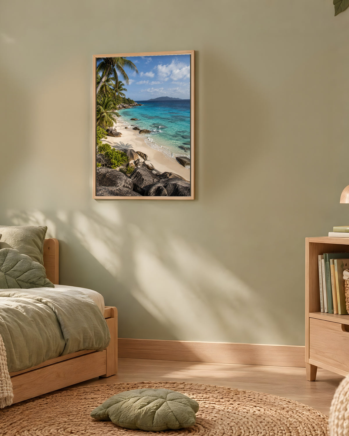 Poster Plage tropicale Sans Cadre - Affiche Nature - Papier Mat - Décoration Murale