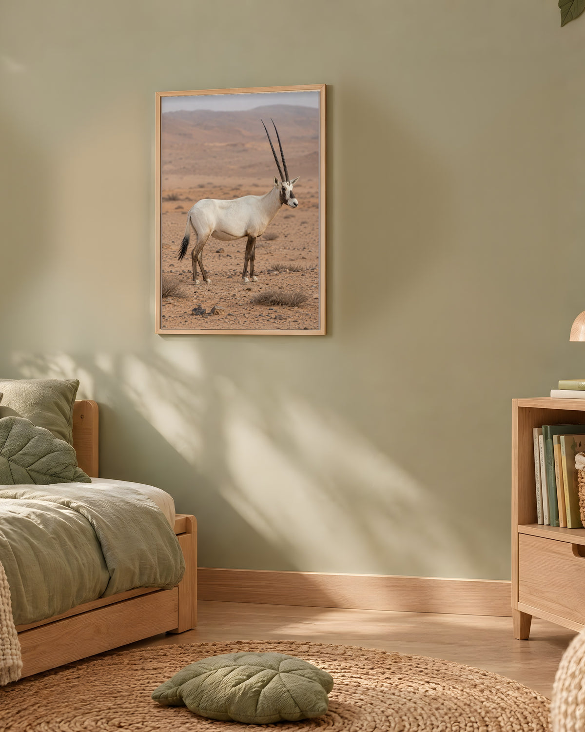 Poster Oryx d'Arabie Sans Cadre - Affiche Animaux Sauvages - Papier Mat - Décoration Murale
