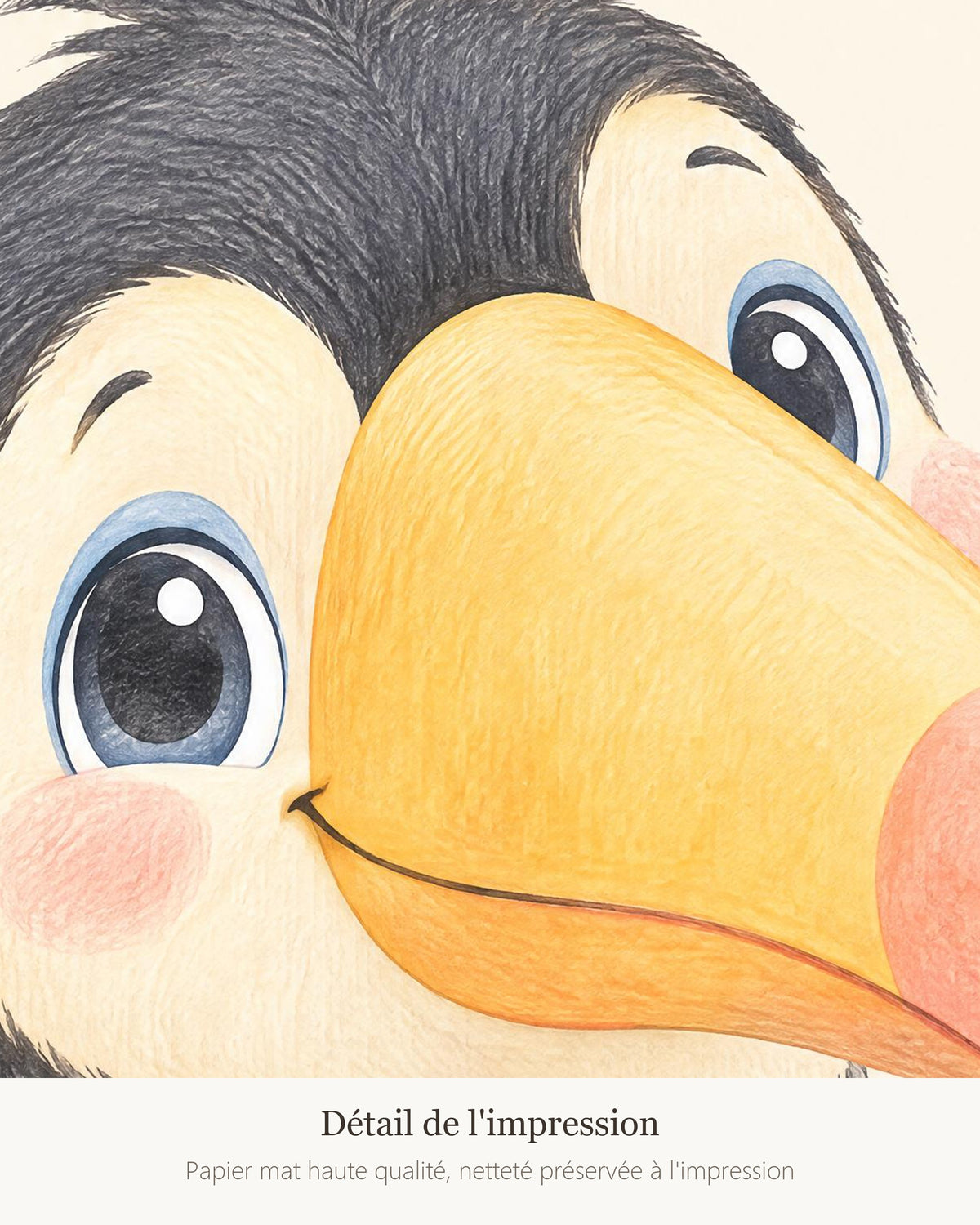 Poster Toucan Sans Cadre – Décoration Chambre Bébé Animaux Aquarelle – Papier Mat