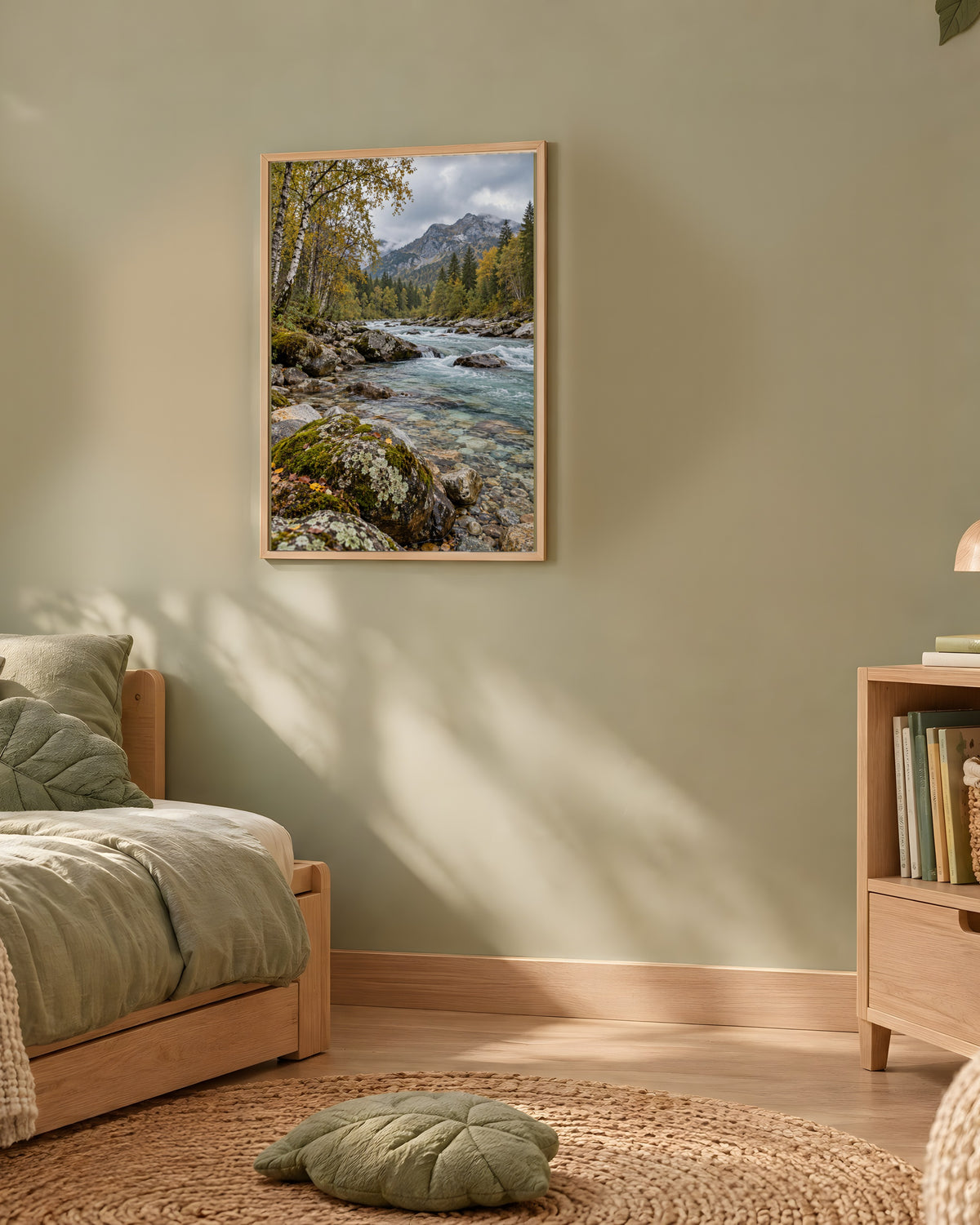 Poster Rivière de montagne Sans Cadre - Affiche Nature - Papier Mat - Décoration Murale