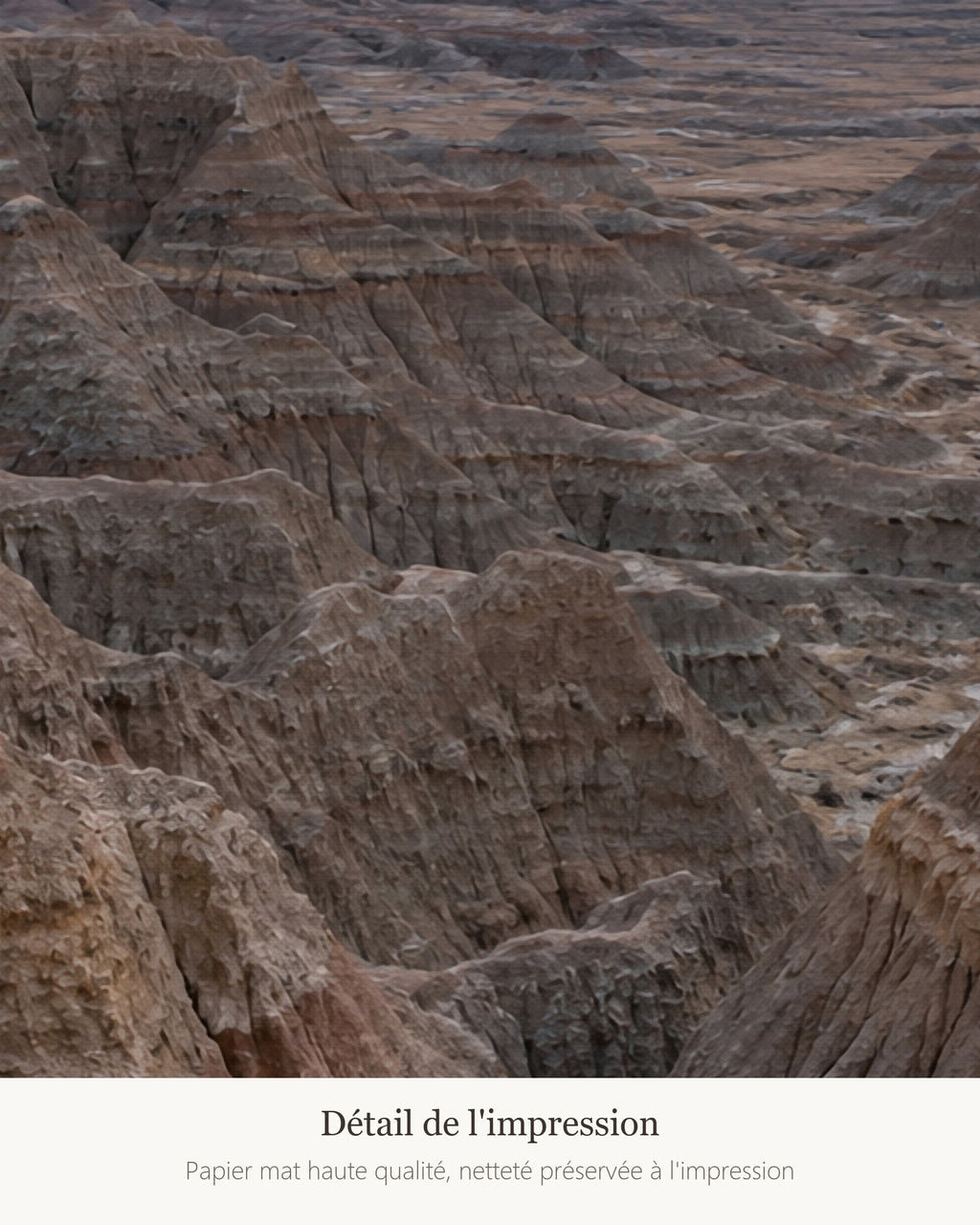 Poster Badlands au crépuscule Sans Cadre - Affiche Nature - Papier Mat - Décoration Murale