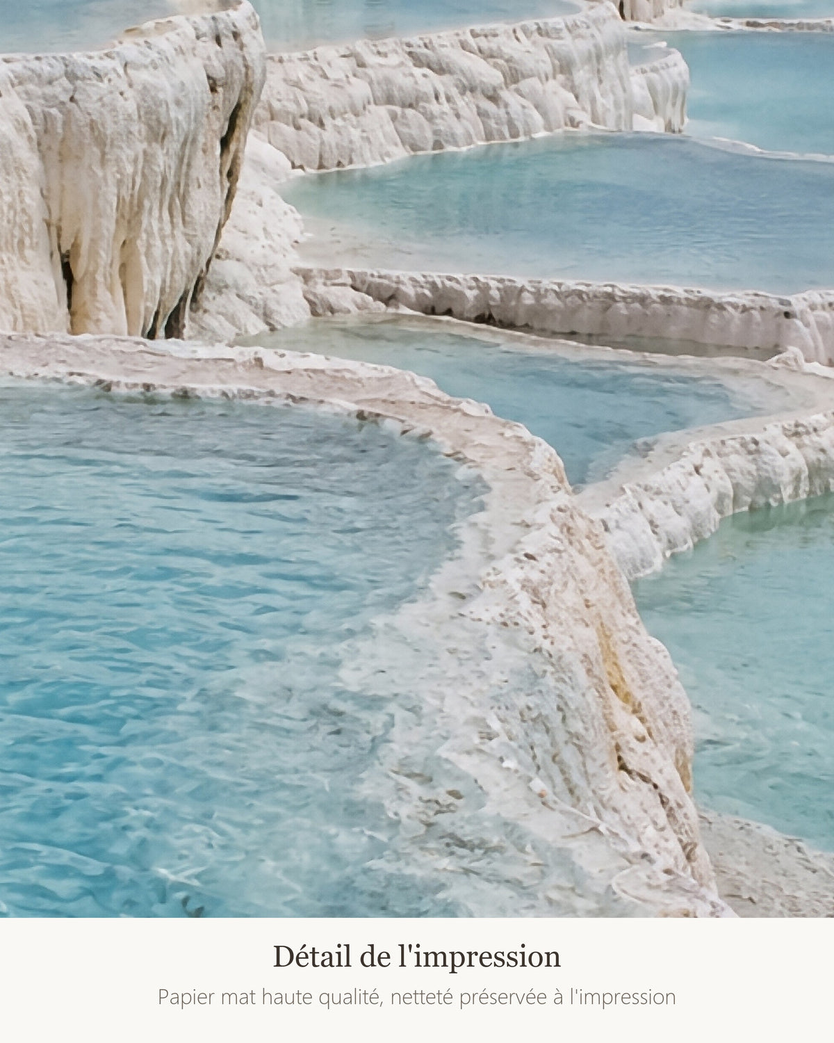 Poster Pamukkale Turquie Sans Cadre - Affiche Nature - Papier Mat - Décoration Murale