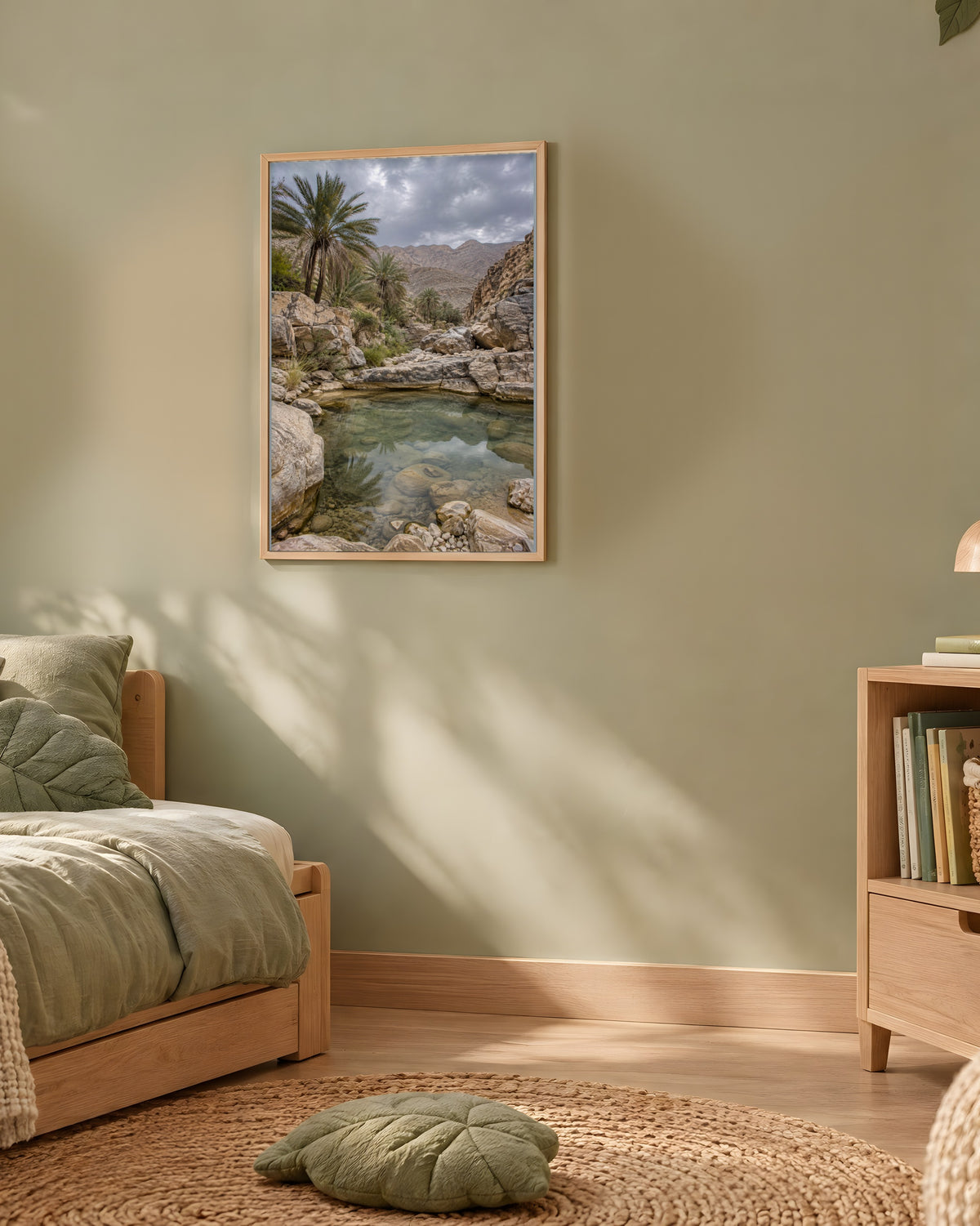 Poster Wadi d'Oman Sans Cadre - Affiche Nature - Papier Mat - Décoration Murale