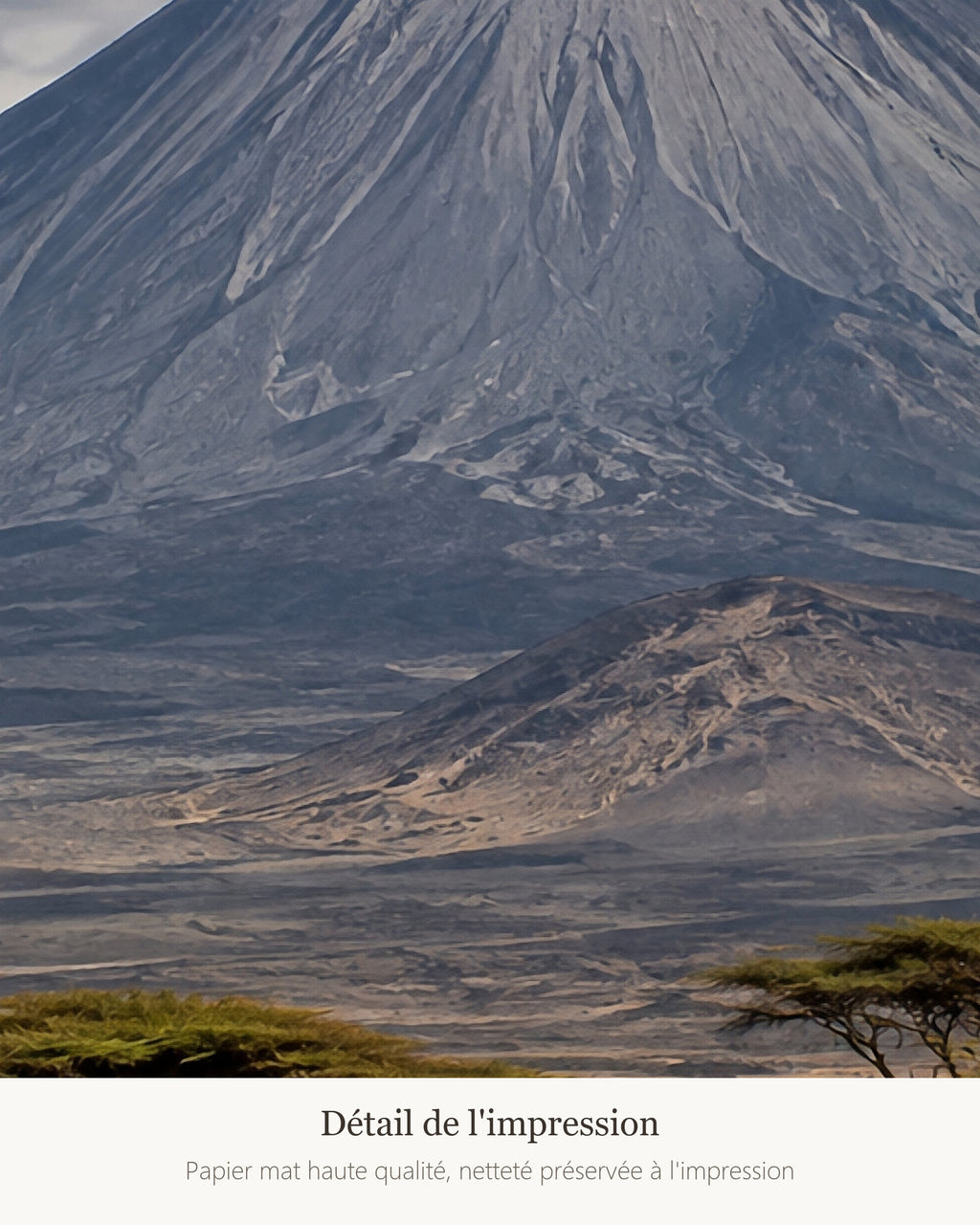 Poster Ol Doinyo Lengai Tanzanie Sans Cadre - Affiche Nature - Papier Mat - Décoration Murale