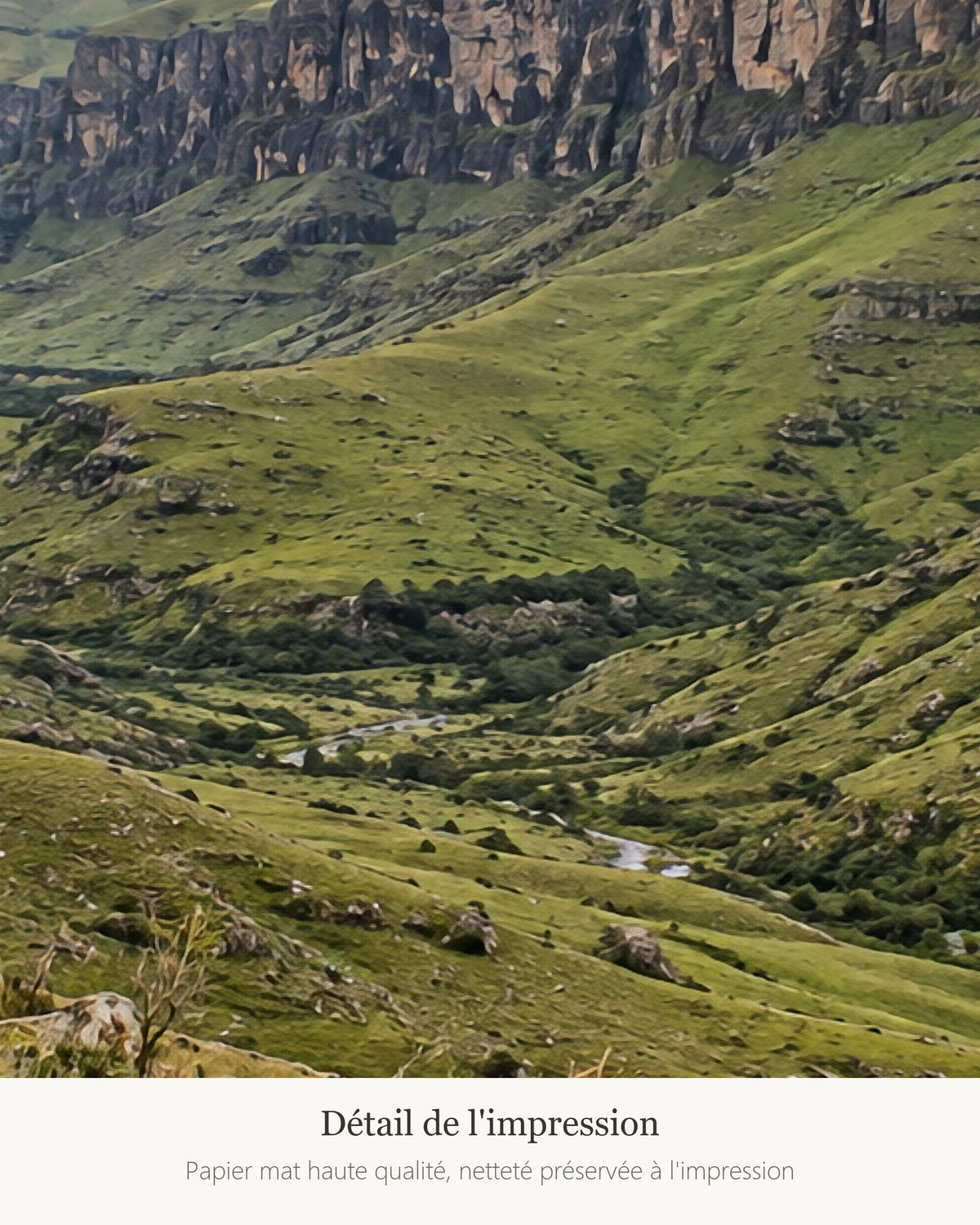 Poster Drakensberg Afrique du Sud Sans Cadre - Affiche Nature - Papier Mat - Décoration Murale