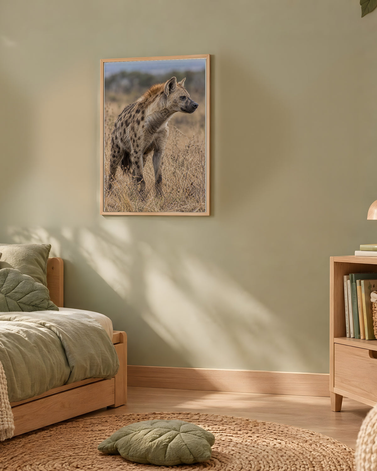 Poster Hyène tachetée Sans Cadre - Affiche Animaux Sauvages - Papier Mat - Décoration Murale