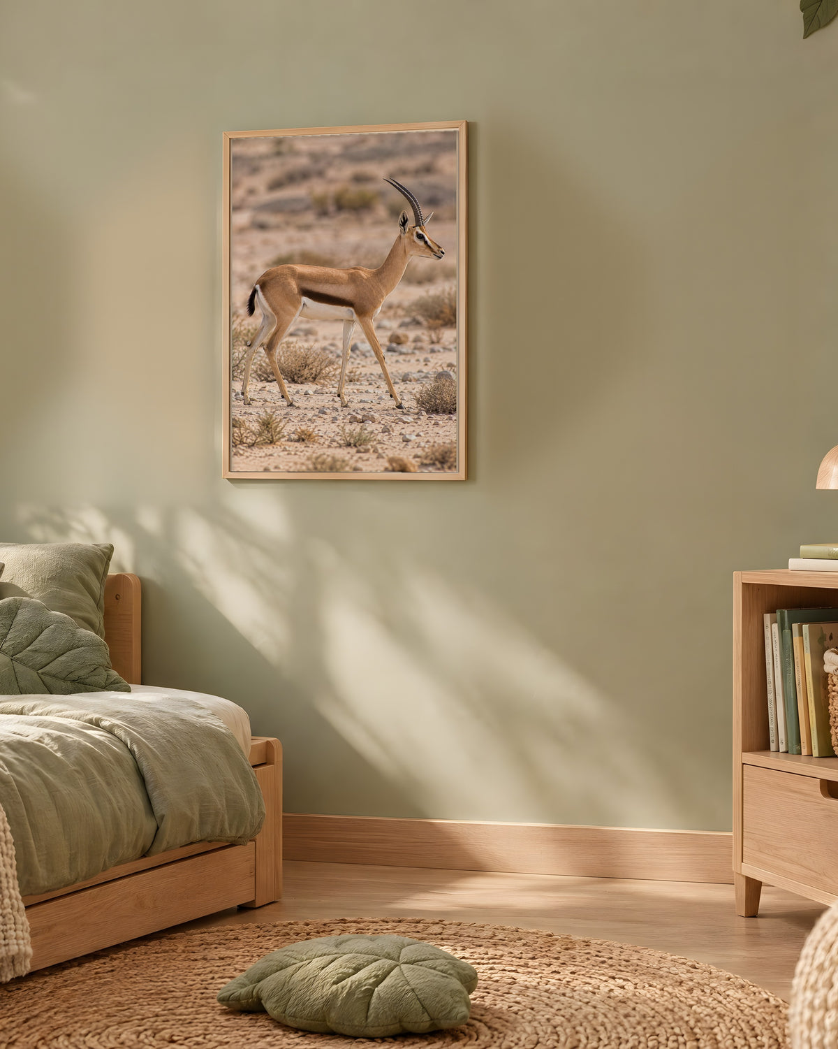 Poster Gazelle dorcas Sans Cadre - Affiche Animaux Sauvages - Papier Mat - Décoration Murale
